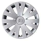 Radzierblenden-Set für Citroen C4 Picasso / C1 / C2 / C3 / C4 / C5 / C8 / Nemo/Berlingo/Xsara Picasso – Durchmesser 38,1 cm (15 Zoll) – mit Chrom-Logo – kein Original