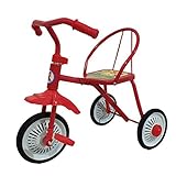Abovehill Nostalgischer Kinder-Eisen-Dreirad-Kinderrad Fahrrad Fahrrad Altmodischer Kinderwagen