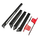 4 Stück S12M-SDUCR07+SDJCR/L1212H07+SDNCN1212H07 1/2"Mini Drehwerkzeug Set mit 4 Stück DCMT21.51-NN Wendeschneidplatte aus Hartmetall…