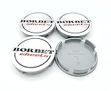 4X Original Borbet Nabendeckel 56mm Felgendeckel Nabenkappe Silber Alu Gebürstet