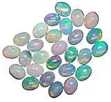 LKBEADS 9x7mm Ethiopian Opal Cabochon AAA Quality Ethiopian Opal 1pcs OVAL Cabochon Ethiopian Opal Cabochon Natural welo opal multi fire opal loose Gemstone For Jewelry Making