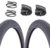 Streetparts24 Reifen Felgenband Schlauch Set 2,25 x 19 Zoll passend für Simson SR2 SR2E – Mopedreifen mit Straßenprofil
