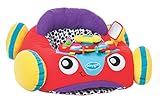 Playgro Plüschauto mit interaktivem Spielmodul - Baby Spielzeug Kuscheltier Baby mit abnehmbarem Lenkrad - Kuscheltier xxl - Kuscheltier groß - Babyplüschauto - Kuscheltiere - Babyauto - rot