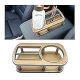 JNNJ Multifunktionaler Autokonsolen Becher Telefon Halter, Mehrzweck Autohalterungstasse Auto Konsole Organizer, Auto Universal Wasserbecher Aufbewahrungsbox(Gold)