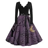 Vintage Kleider Damen Oberteil Geisterbraut Rock Hexen Mittelalterkleid Hexenkostüm Große Piraten Corpse Spinne Gothic Karneval Horror Abendkleid Halloween Kostüm Damen Gruselig XXL