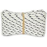 Corderie Italiane 6000402 – 00 Braid Nautica, 04 mm-010 MT, weiß mit Etikett Kunststoff blau, Farbe: weiß mit blau Marker