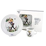 Triptis-Porzellan Hans im Glück Kindergedeck, 3 teilig Kindergeschirr, Weiß