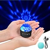 URAQT Mini Discokugel Licht,360° Drehbare DJ Ball USB Stimme Steuerung Disco Party Lichter Blitzlicht Bühnenbeleuchtung Effektlicht Tragbar Wiederaufladbar Discokugel für Partys Auto Dekoration
