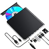 Externes Blu-ray Laufwerk Blu-ray Laufwerk DVD/BD Player Lesen/Schreiben Tragbares Blu-ray Laufwerk USB 3.0 und Typ-C DVD Recorder Ultra High Definition Blu-ray Recorder für Windows 7/8/10/11,MacOS