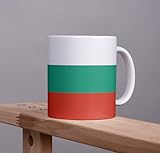 Bulgarien Kaffeetasse 325ml Flagge Keramik Spülmaschinenfest Büro Geschenk Tee Tasse