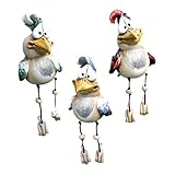 EIMZU Hühner Deko Gartendeko Für Draußen Figuren,Garten Keramik, Keramik Tierfigur Gartenstecker Keramikfigur Handarbeit Ornament, ühner Deko Für Draußen Figuren, Huhn Gartendeko