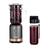 HAGENUK 2in1 Glasmixer To Go | 350 Watt | Glasmixbehälter | To Go Becher aus Tritan Kunststoff | BPA Frei