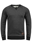 !Solid VituNeck Herren Sweatshirt Pullover Pulli Mit Rundhalsausschnitt, Größe:M, Farbe:Med Grey (8254)