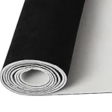 ACESOME Dachhimmel Stoff, Dicke 4 mm Alcantara Stoff, Innenverkleidung Autostoff Reparatur, Wildleder PKW Innenraum Zubehör, Schalldämmung, Wärmedämmung (Schwarz, 150 x 250cm)