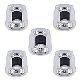 HouYeen 5 Stück Radmuttern für H-onda Civic 2006-2016 Alufelgen silber