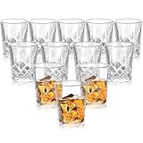 ASelected 12 Stück Schnapsgläser aus Kristall Glas 50 ML Schnapsgläser Shotgläser Standfest für Jede Party