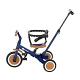 PETITE&MARS Multifunktionales 5-in-1-Dreirad Turbo * Fahrrad * Dreirad * Laufrad * Rutschauto * Lauflernfahrzeug (Enigmatic Blue)