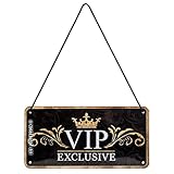 Nostalgic-Art Retro Hängeschild, 10 x 20 cm, VIP Exclusive – Geschenk-Idee für besondere Menschen, aus Metall, Vintage Design mit Spruch, Blechschilder Sprüche