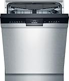 Siemens SE43HS60CE iQ300 Geschirrspüler Unterbau, 60 cm breit, Besteckschublade, intensivZone intensivZone mit starkem Sprühdruck, aquaStop Schutz gegen Wasserschäden, iQdrive Motor, Schwarz