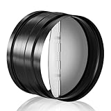 Hon&Guan Rückstauklappe DN 150 mm, Rückschlagklappe aus Verbstärkt Verzinkter Stahl mit Dichtgummi zur Rückflussverhinderung für Dunstabzugshaube, Abluftschlauch, Rohrventilator, Klimaanlage