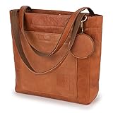 Berliner Bags Vintage Shopper Seville, Henkeltasche aus Leder, Handtasche für Frauen - Braun