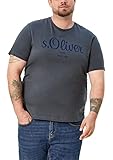 s.Oliver Big Size Herren 131.10.202.12.130.2112189 T Shirt kurzarm REGULAR FIT, Grau, 4XL Große Größen EU