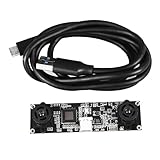 Gearwell Fernglas-Kameramodul, USB3.0-Stereokamera, 1 MP 720P-Webcam-Board, 69° verzerrungsfrei, 3D-Rekonstruktion, VR-Entfernungskamera, Tiefenmessmodul