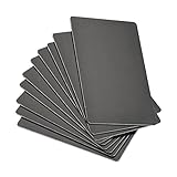 sourcing map Leere Metallkarte 100x60x1mm Eloxierte Aluminiumplatte für DIY Laserdruck Gravur Schwarz 10 Stück