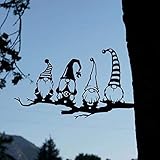 Stahlzweig Goblin Dekoration, Tier Silhouette Kunst, Plastik Baum Kunst Goblin Garten Stahl Silber, Indoor Outdoor Ornament, Ostern Weihnachten Geschenk Dekoration (A)