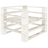 YUHI-HQYD Garten-Palettensessel,Freizeitbänke,Ruhebänke,Balkon Bänke,Terrassen-Bänke,Bänke für draußen,Eckbänke,Sitzgarnituren,für Terrassen,Balkone,Holz Weiß