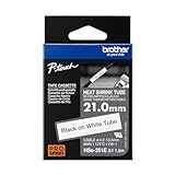 Brother Original Pro Tape HSe-251E Schrumpfschlauch – schwarz auf weiß