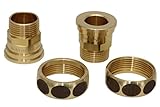 Pumpenverschraubungs-Set aus Messing, DN 25 AG 1" x DN 40 IG 1 1/2"