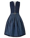 Stockerpoint Damen Ellie Midi Dirndl, dunkelblau, 46