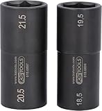 KS Tools 515.0895 1/2" Spezial-Alu-Felgen-Kraft-Stecknuss-Satz für Ford, 18,5/19,5/20,5/21,5 mm, 2-tlg