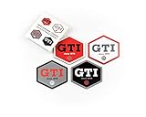 BRISA VW Collection - Volkswagen Getränke-Glas-Kork-Untersetzer mit MDF Beschichtung und GTI Design (4ER Set/GTI)