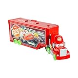 Mattel Disney und Pixar Cars“, leuchtende Rennautos, Tuning Mack Spielset, 2-in-1 im Dunkeln leuchtender Spielzeugtruck und Tuning-Station mit Starter, Lift und mehr, HPX76