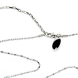 Glieder Edelstahl Halskette Energetix 4you 537 Uni Silber mit Magnetix Magnetanhänger 419 Magnetschmuck Länge universal 38,5-46,5 cm