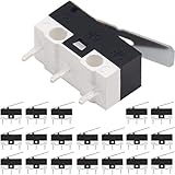 DAOKAI Mikroschalter NC+NO Scharnier gerader Hebel Micro Endschalter 125V 1A PDT-Grenzwert-Mikroschalter Momentschalter für Arduino(20 STÜCKE)