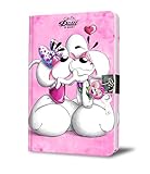 Diddl - Geheimes Tagebuch, Rosa, mit Vorhängeschloss – niedliches Schreibwaren für Kinder oder Fans Nostalgie der 90er Jahre – Geheimheft zum Verstecken