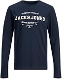JACK&JONES JUNIOR Jungen JJEJEANS Tee LS O-Neck 21/22 NOOS JR Langarmshirt, Navy Blazer, 152