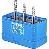 PFERD HM-Frässtift-Set, 3-teilig, Zahnung ALLROUND, Schaft-ø 6 mm, Frässtift-ø 6mm, 21901406 – für den vielseitigen Einsatz auf den wichtigsten Werkstoffen