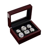 Stilvolle Einfachheit Championship Ring Vitrine, New England Patriots Superbowl Replica Ringe Set von 6 Größe 7-15,12, N-J, 11