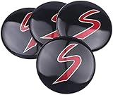 4 Stück 54 mm Auto-Radnabenkappen, Nabenkappen, Auto-Dekoration, Auto-Styling, kompatibel mit Mini S Coupe Jcw F56 F60 R50 R52 R53 R55 R56