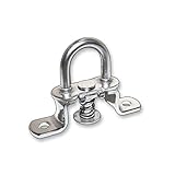 Zodl Design Silber Edelstahl Drehverschluss 66 x 15 x 15 mm hohe Form, passend für Ovalösen 42 x 22 mm, V2A Edelstahl, AISI 304, Zylinderkopf, Rund, Bolzen