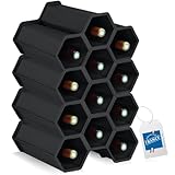 Stimo Weinregal für 12 Flaschen stapelbar Flaschenregal Kunststoff Getränkeregal erweiterbar (4)