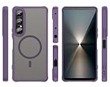 Elubugod Kompatibel mit Sony Xperia 1 VII hülle Gehäuse,Kompatibel mit MagSafe,Absturzsicherung,Kompatibel mit Sony Xperia 1 VII 2025 XQ-FS54 Handy Schutzhülle Case Purple