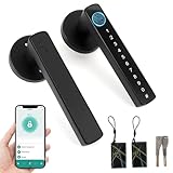Fingerabdruck Türschloss, 5-in-1 Smart Fingerabdruck Türknauf, Smart Biometrisches Keyless Entry Lock, Biometrisches Türschloss mit Smart App Code Backup Schlüssel für Schlafzimmer Home Office Wohnung