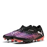 PUMA Future 8 Match FG/AG, Unisex Fussballschuh, PUMA Black-PUMA White-Glowing RED,