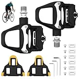 LPZMPZ Fahrradpedale rutschfest Compatibel mit Shimano SPD Sl Rennrad SDP Pedale Ohne klick mit 9/16 Zoll Kugellagern für MTB Gravel SDS Klickpedale Clipless Pedals Rennpedale Bike