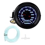 Turbo Boost Gauge Kit, 12V Turbo Boost Manometer 52mm/2in 35PSI Digitalanzeige Blau Rot LED Modifikation Universal